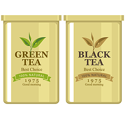 茶叶的包装设计矢量图