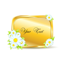 花卉水晶边框矢量素材