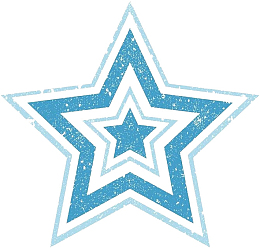 蓝色墨迹艺术幸运星
