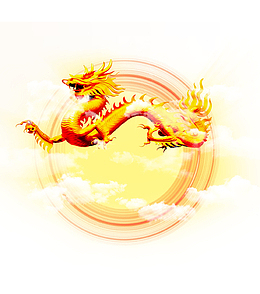 金色创意飞龙图标