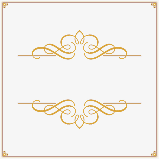 一个金色花纹边框