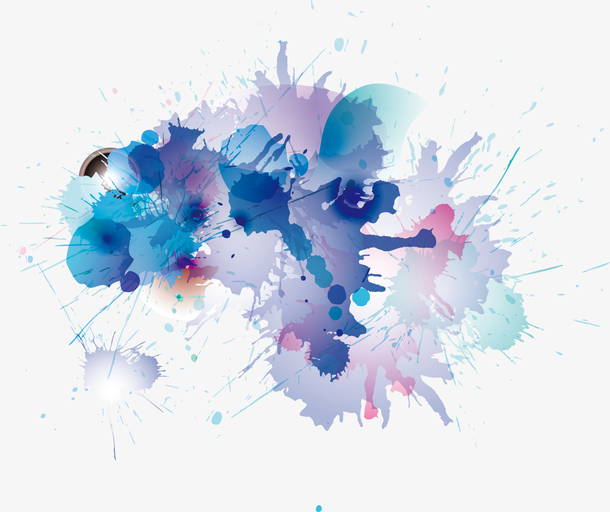 矢量水彩喷溅免抠素材免费下载_觅元素51yuansu.com