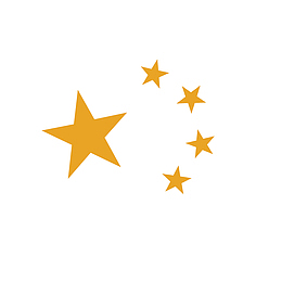 金色五星装饰图案