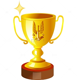 卡通金色奖杯png