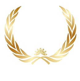 金色树叶花卉边框花环
