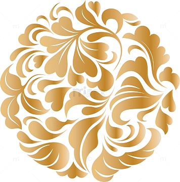 圆形创意矢量花纹图案