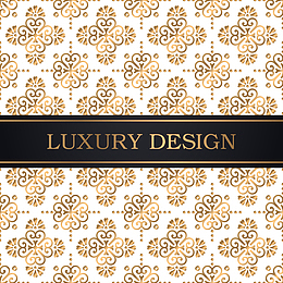 矢量金色欧式花纹背景
