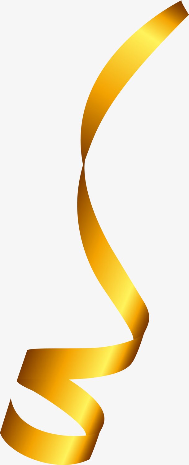 弯曲金色丝带免抠素材免费下载_觅元素51yuansu.com