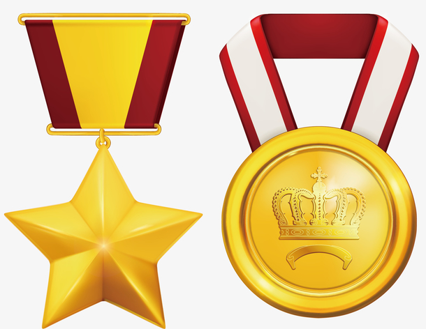 金色卡通金牌
