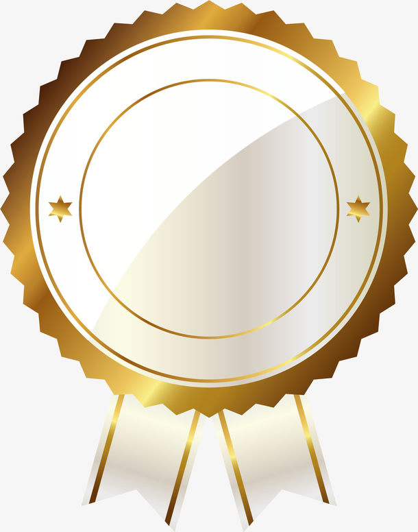 白色勋章装饰图案