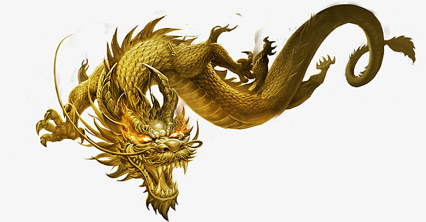 金色中国风龙免抠图