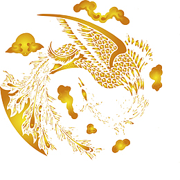 古典金色凤凰装饰aipng黄金凤舞戒指png彩色凤凰aipng传统花纹凤凰ai