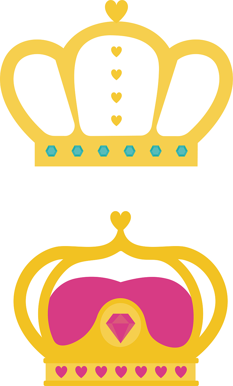 金色王冠插画设计