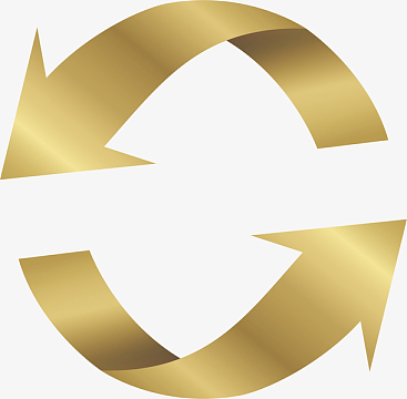 金色循环箭头矢量素材