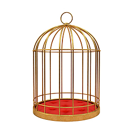 金色圆形中式鸟笼