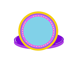 圆形创意愚人节图标