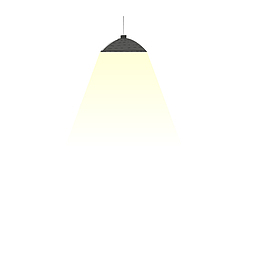 黑色灯罩和黄色灯光效果