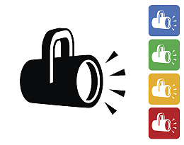 大功率手电筒光照图标