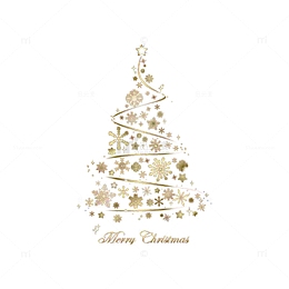 金色圣诞树图标