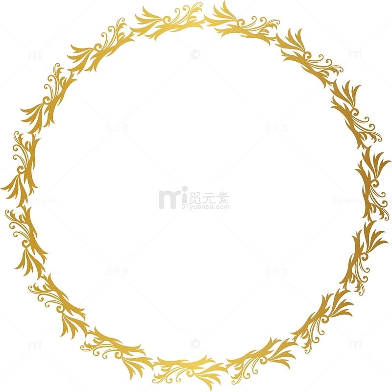 金色花纹圆圈