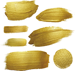 矢量图水彩金色油漆装饰