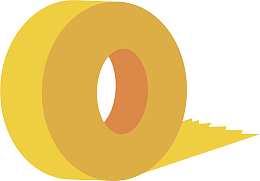 矢量图水彩黄色胶带