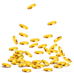 撒金币矢量图