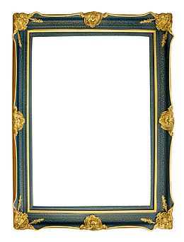 金色华立长方形画框