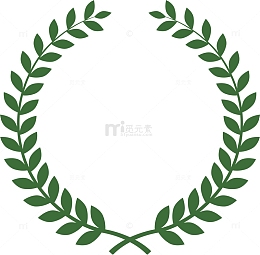 树叶公安标志麦穗