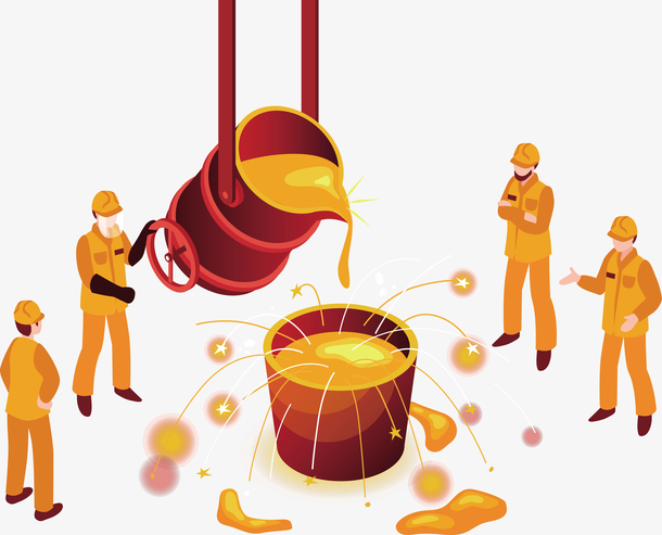 一个矢量金色钢铁制造免抠素材免费下载_觅元素51yuansu.com