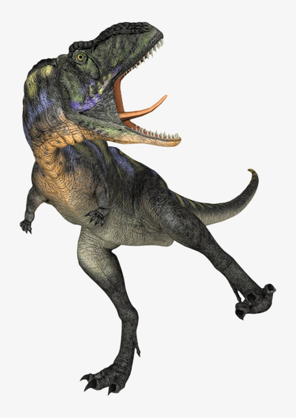 受惊咆哮着的恐龙奥卡龙实物