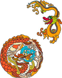 金龙矢量中国风中国龙素材