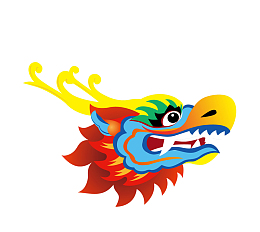 二月二龙抬头卡通装饰中国龙海报