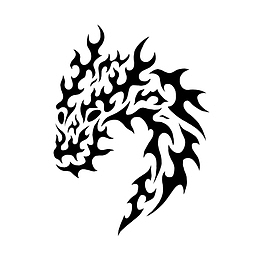 精美龙头纹身刺青免抠图
