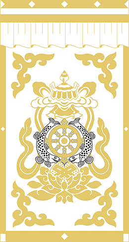 金色花纹矢量令牌