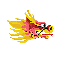 二月二龙抬头卡通装饰中国龙海报