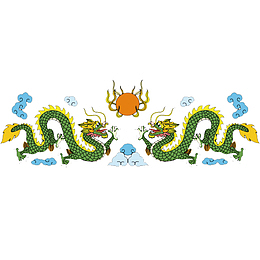 二月二龙抬头卡通装饰中国龙海报