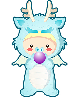 卡通可爱小动物装饰动物头像海马