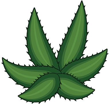 荆棘矢量卡通龙舌兰