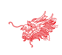 二月二龙抬头卡通装饰中国龙海报