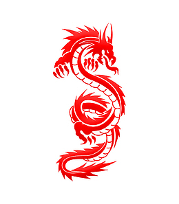 简约经典中国龙剪纸广告设计