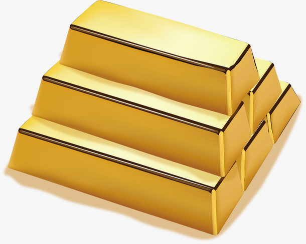 矢量一摞金砖素材