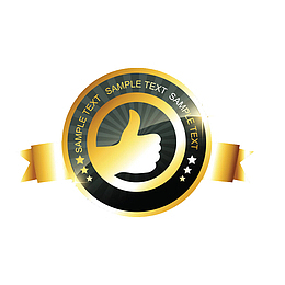 黑金风格logo拇指点赞