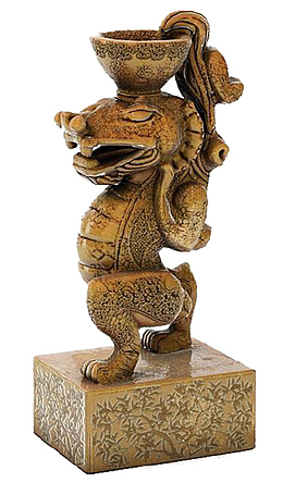 古代陶器油灯