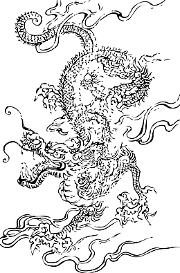 龙图腾矢量卡通纹身
