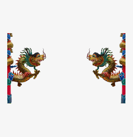 创意中国风龙纹边框元素