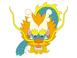 中国风手绘龙中国风矢量元宵节霸