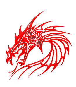 简约经典中国龙剪纸广告设计
