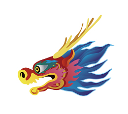 二月二龙抬头卡通装饰中国龙海报