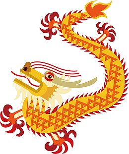 传统十二生肖龙卡通图案